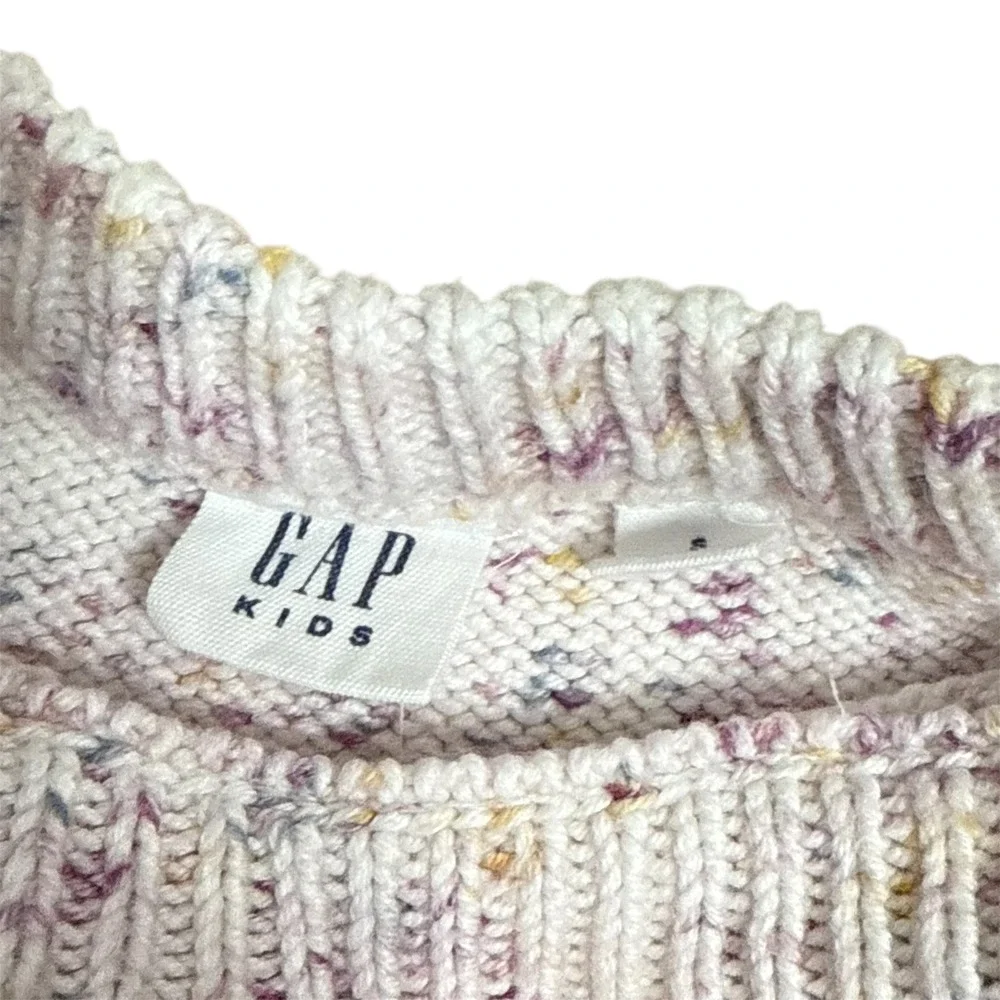 Gap‎ Kids Speckled Knit Sweater Crewneck Long Sleeve Pullover Girls Size S